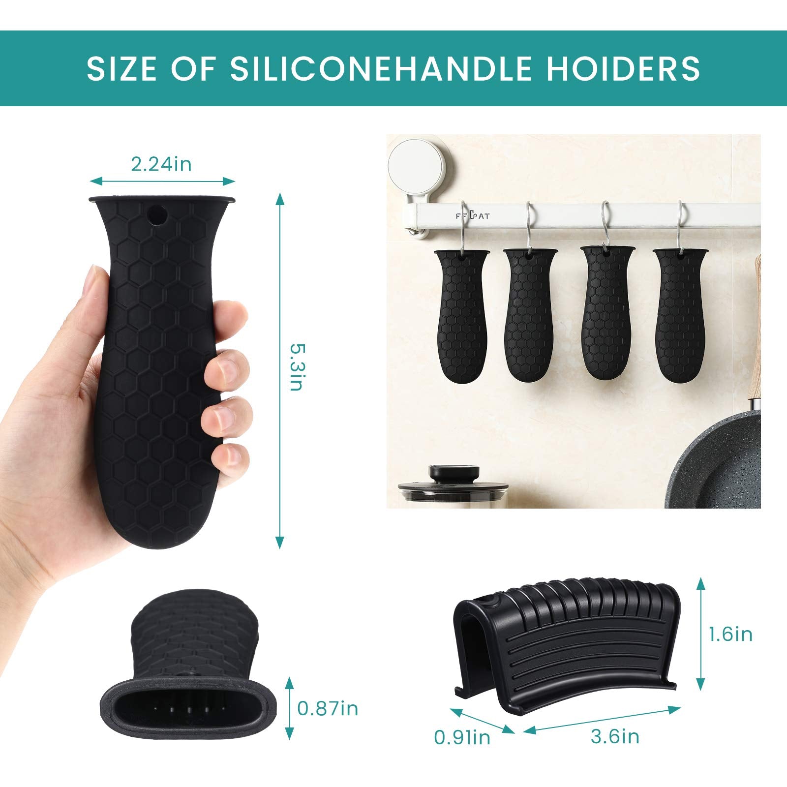 Patelai silicone assist handle holder aiding a steady lift of pots and pans