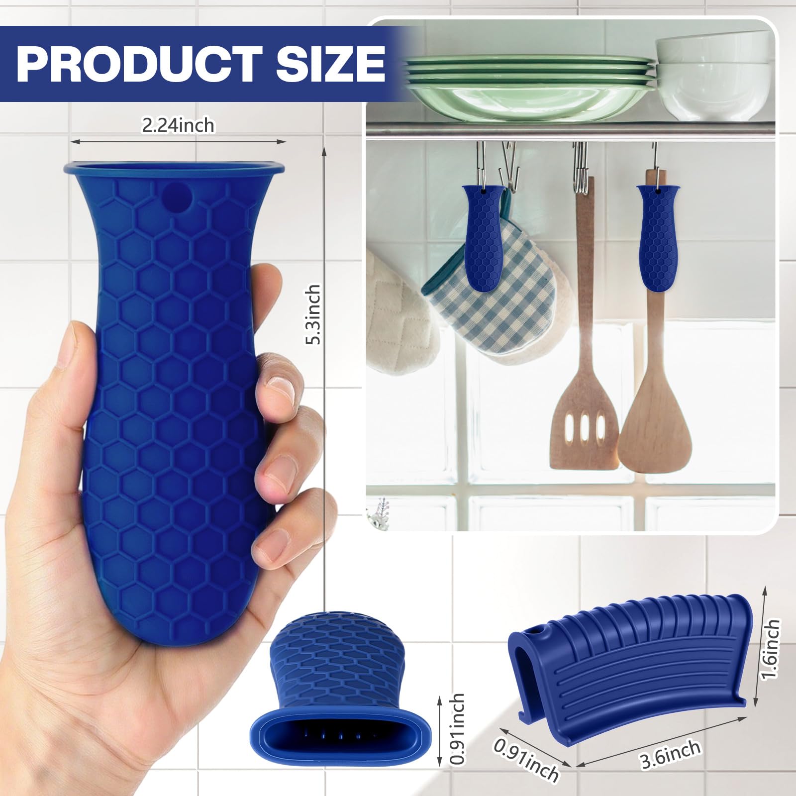 Patelai hanging-design silicone holder in navy for easy storage