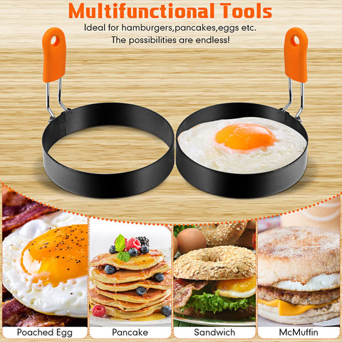 Patelai stainless steel egg ring with nonstick coating for easy release