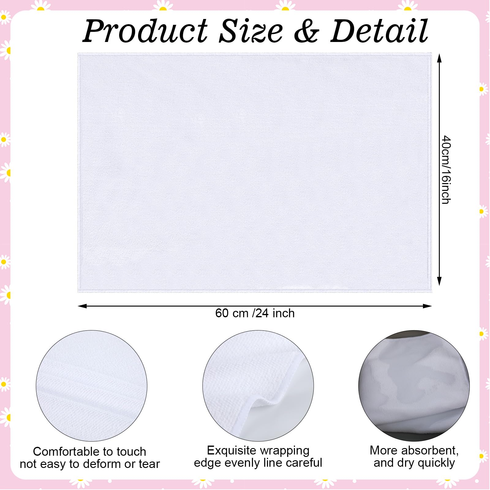 Patelai Sublimation Dishtowel folded display highlights compact, portable kitchen accessory.
