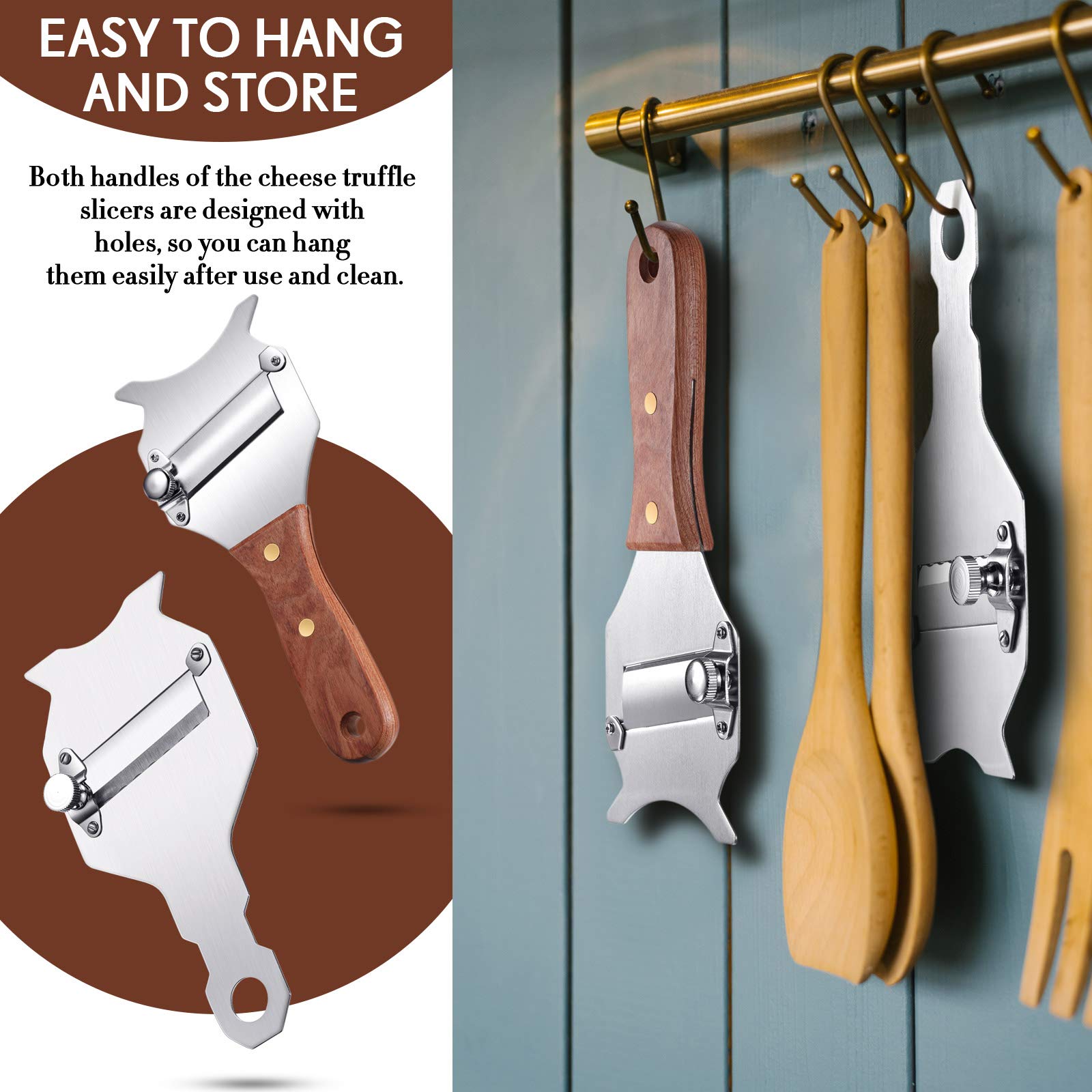 Patelai truffle shaver ergonomic grip for comfortable kitchen use.