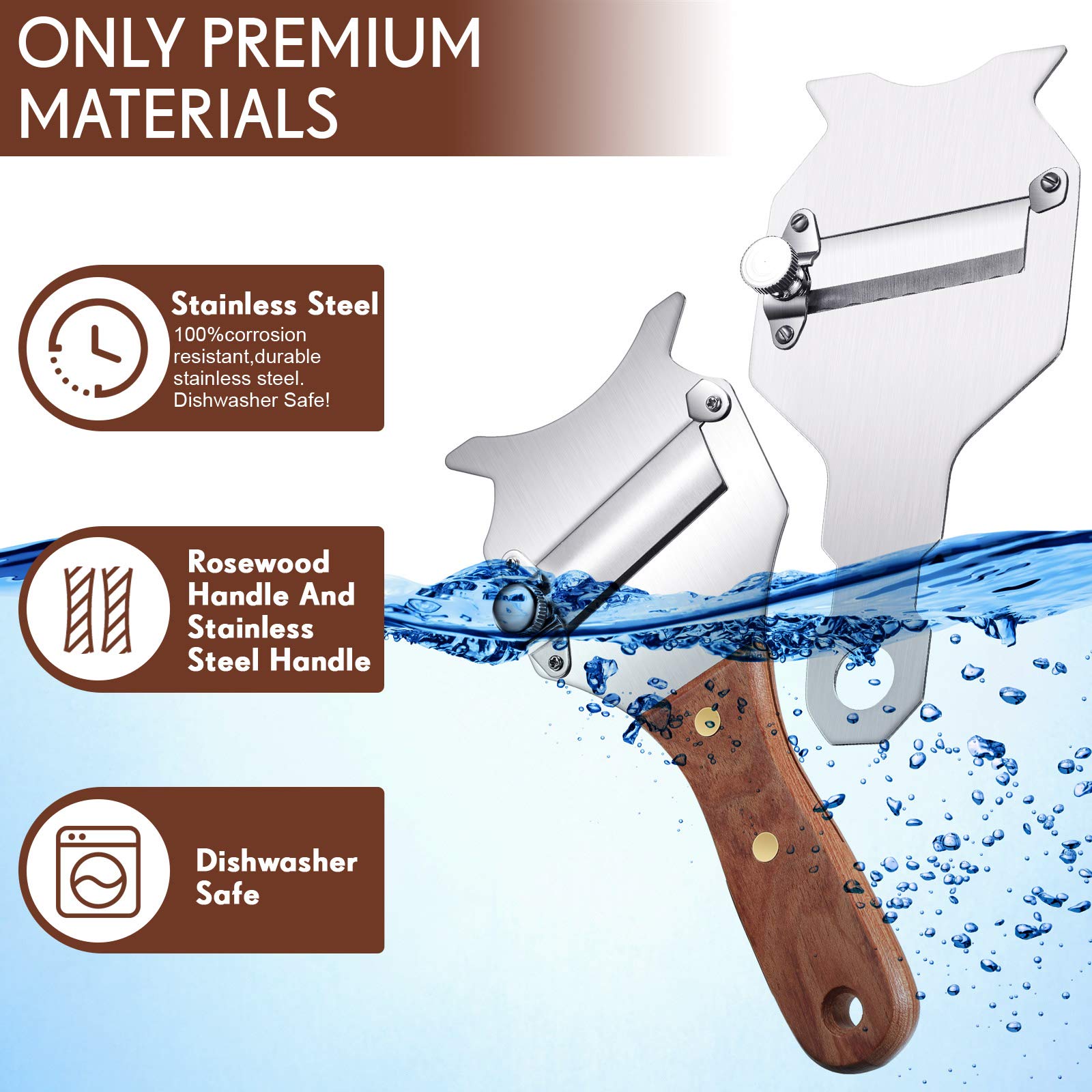 Patelai truffle slicer adjustable thickness for thin or thick shavings.