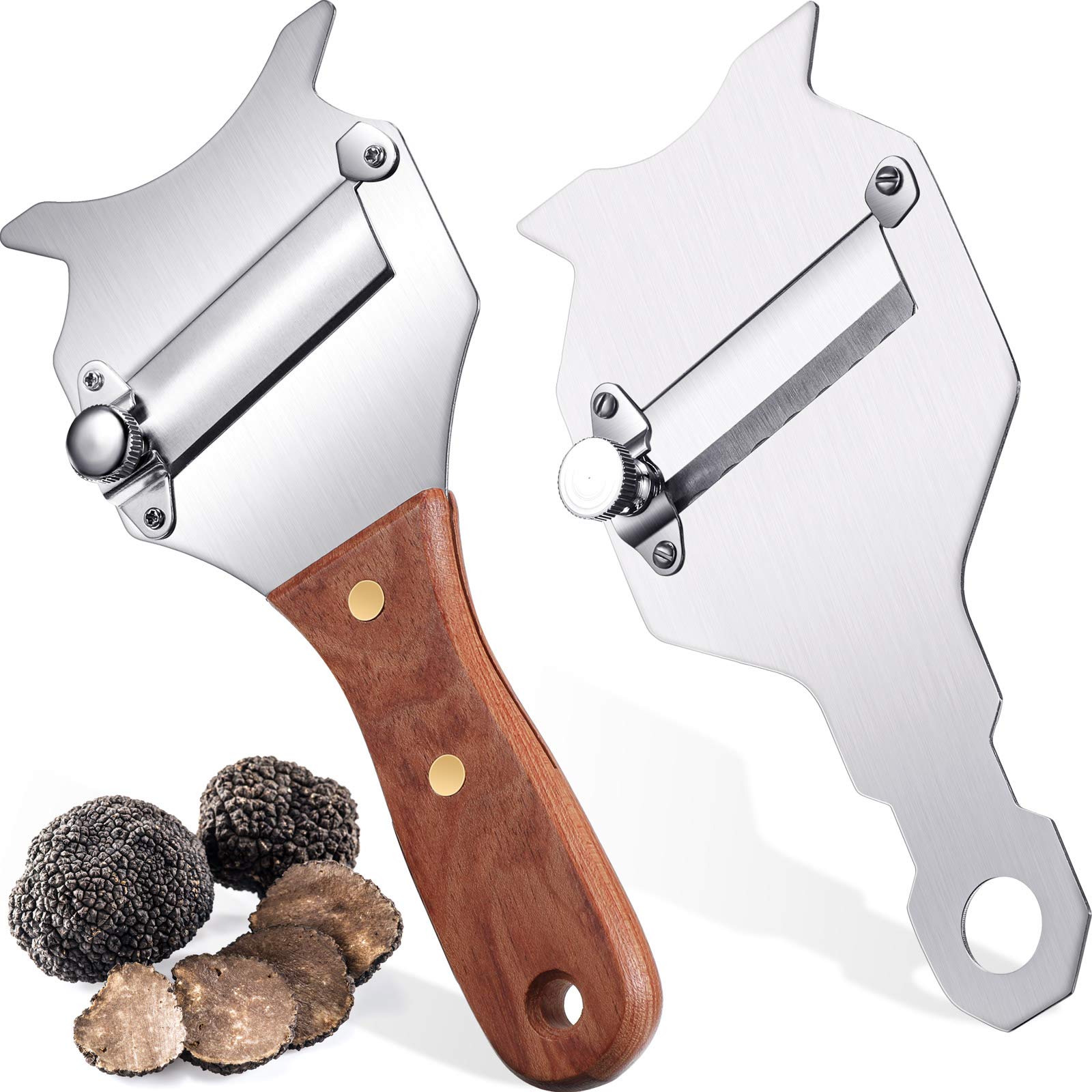 Patelai truffle slicer with rosewood handle for precise shavings.
