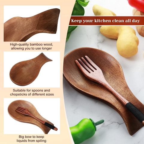 Patelai kitchen utensil rest helps keep spoons tidy on the counter.