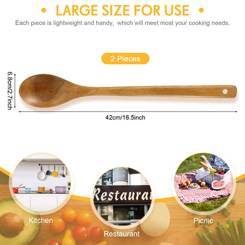 Patelai wooden spoon with rounded ergonomic handle for comfortable grip.