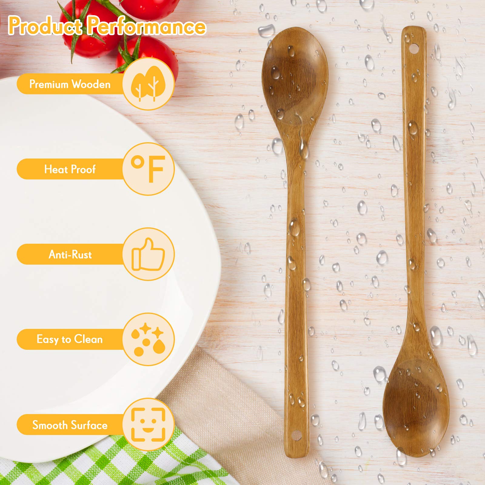 Patelai wooden spoon with smooth surface for gentle stirring and scratch-free cooking.