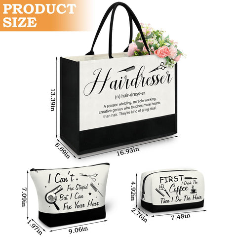 Paterr hairdresser makeup bag with zipper keeps cosmetics secure on the go