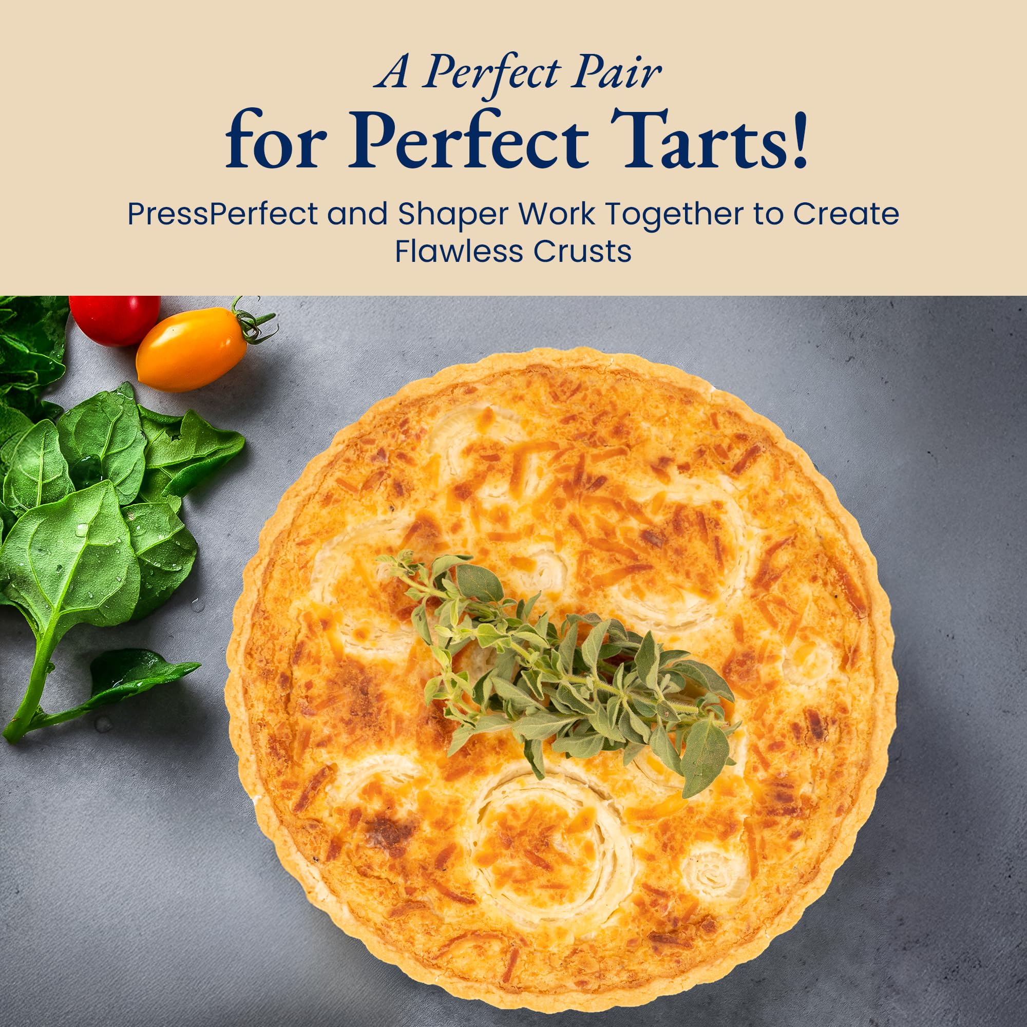Patz&Patz Tart Pan with removable bottom shows clean crust release