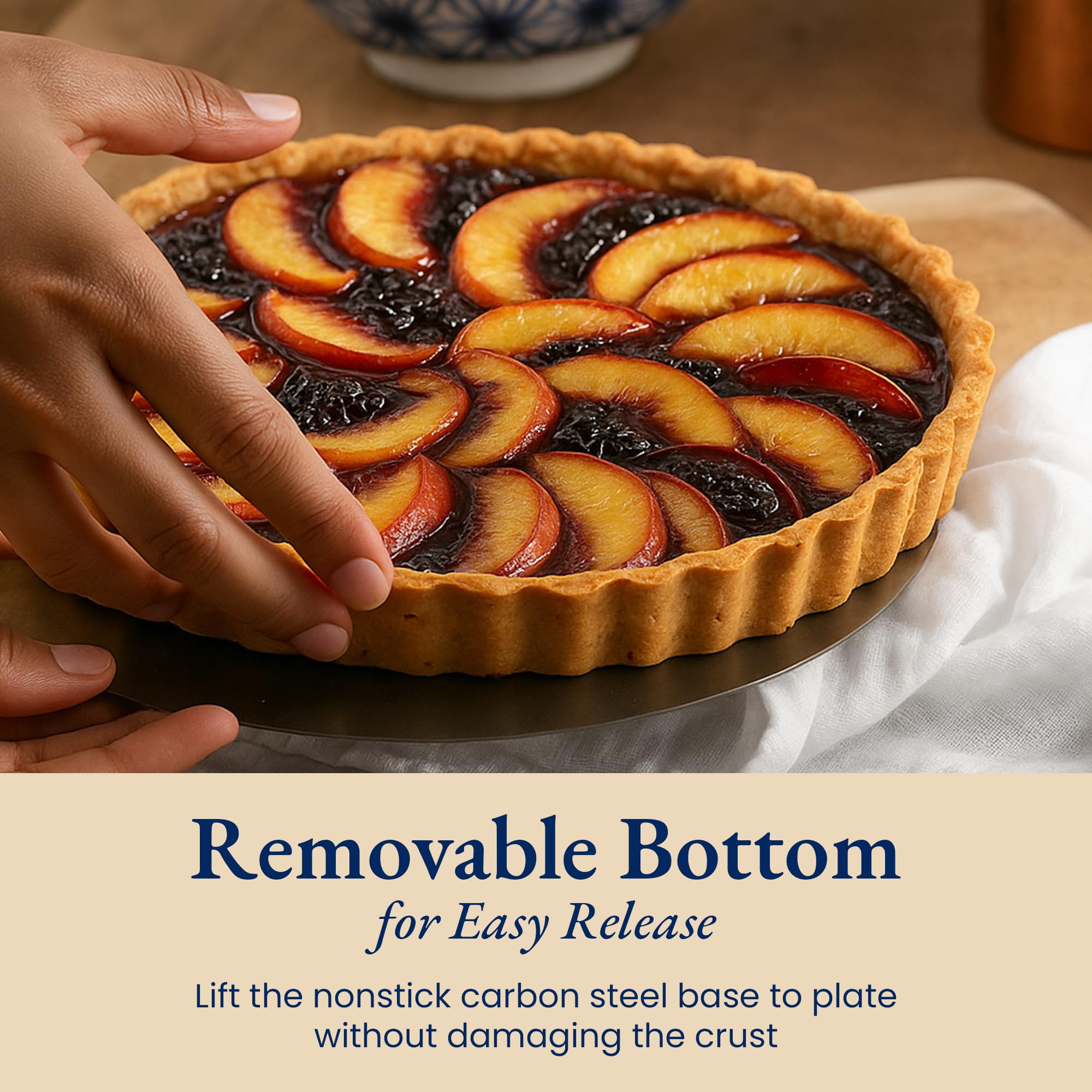 Patz&Patz Quiche Pan ready for even, sliceable fillings