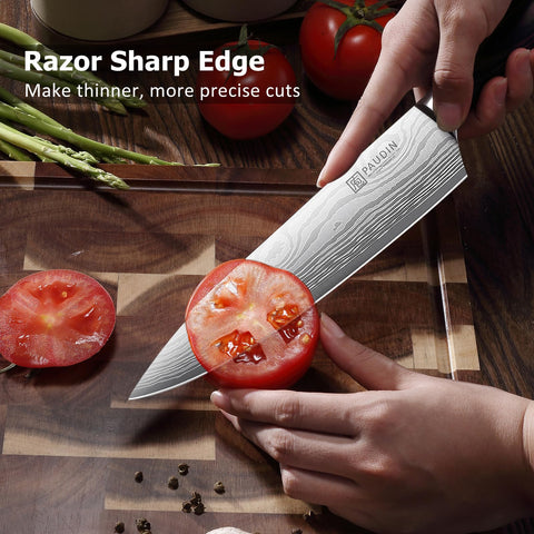 PAUDIN 3.5in paring knife close-up ideal for peeling and detail work