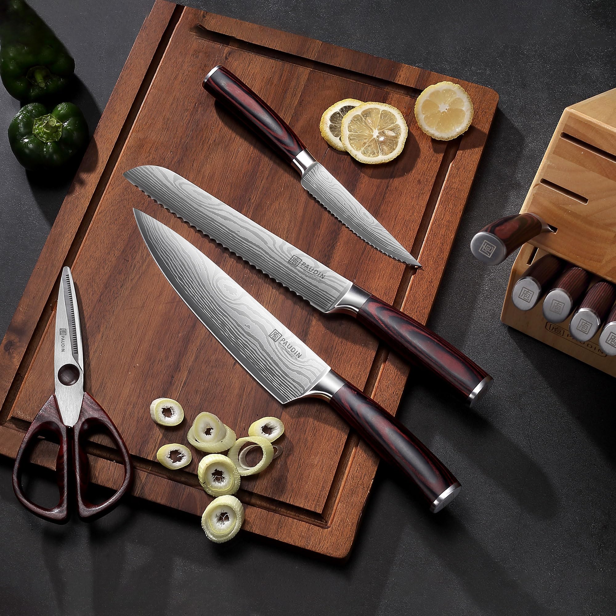 PAUDIN 6x 4.5-inch steak knives ready for everyday dining.