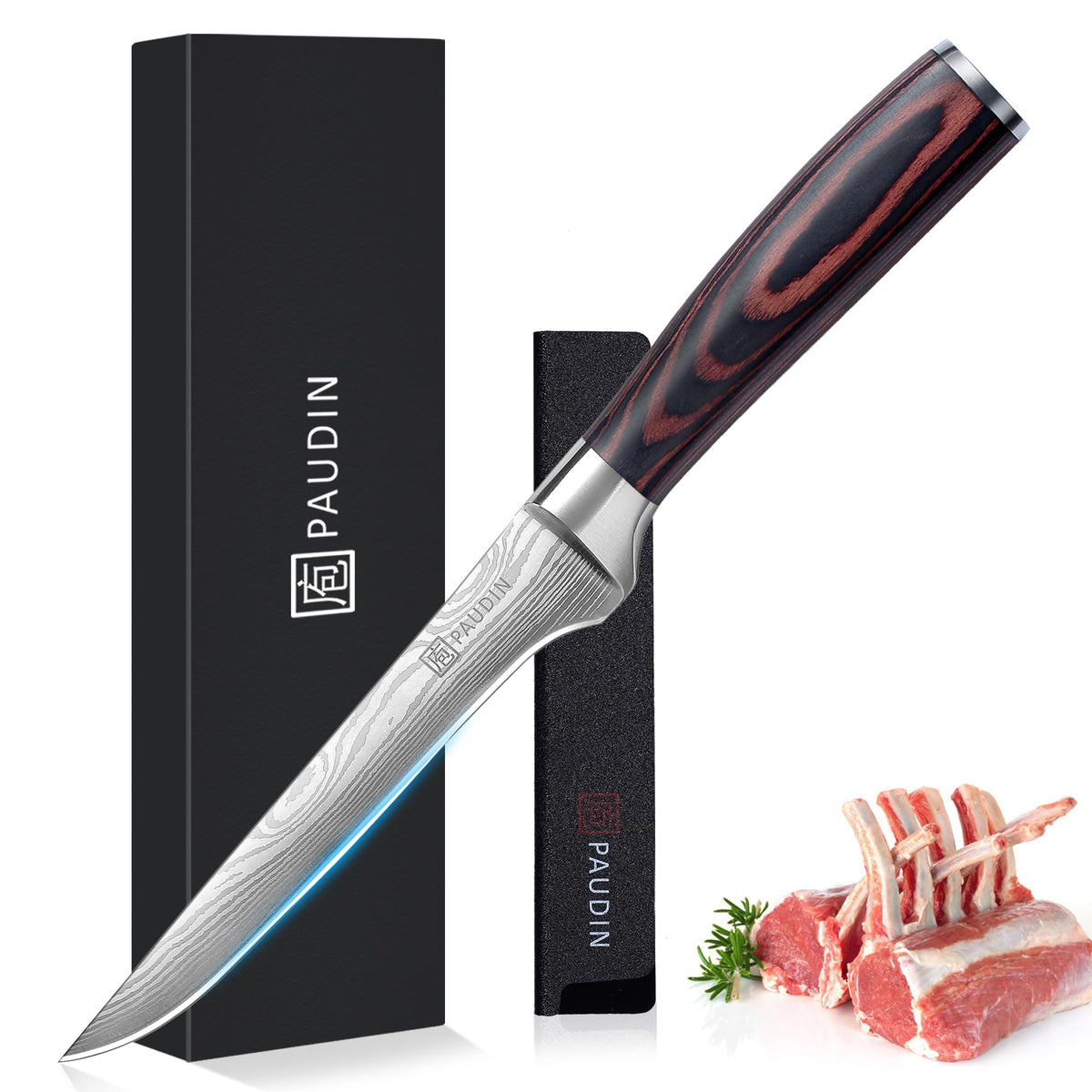 PAUDIN 6-inch boning knife blade for precision deboning and trimming meat.