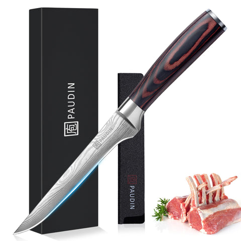 PAUDIN 6-inch boning knife blade for precision deboning and trimming meat.