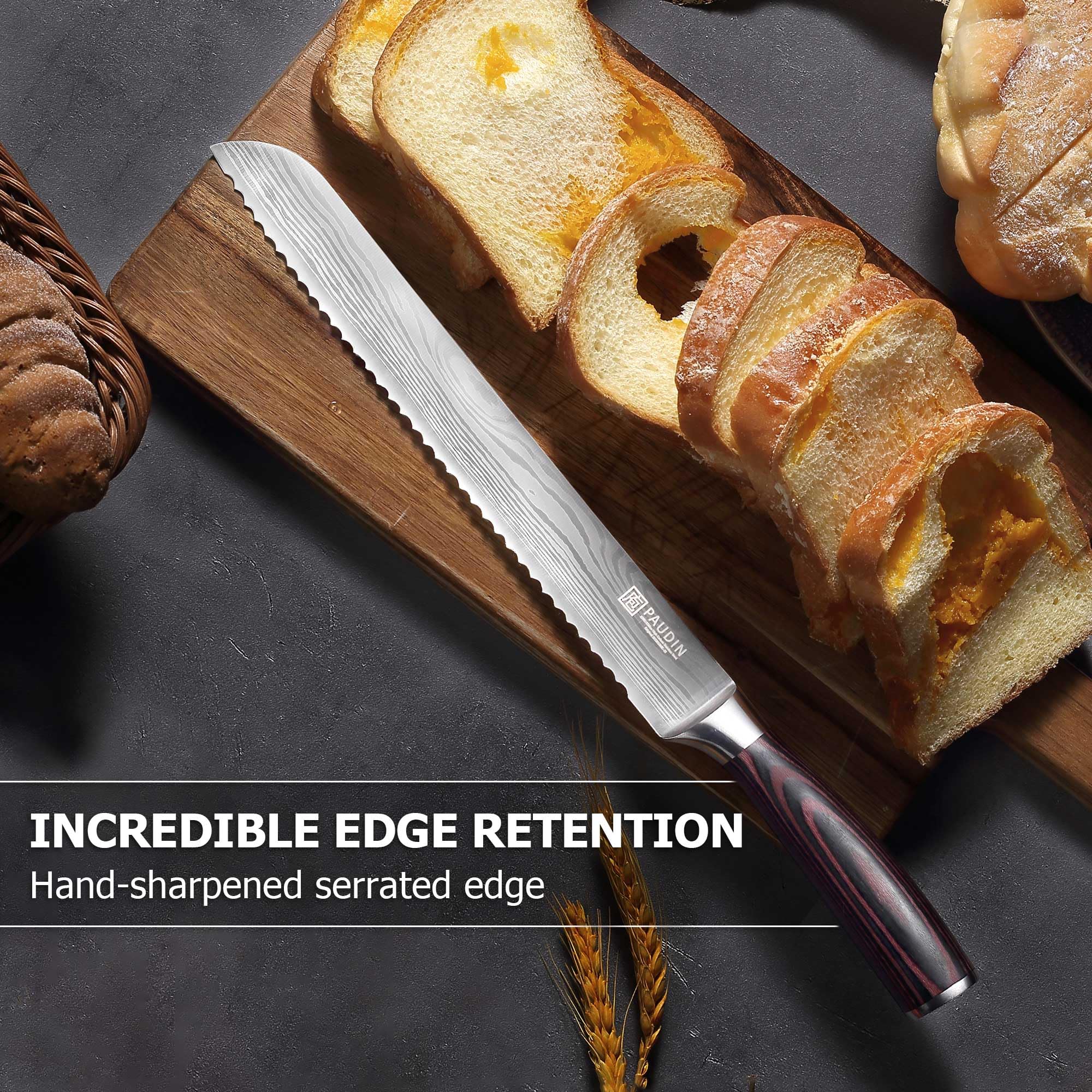 PAUDIN gift packaging makes this bread knife a thoughtful present