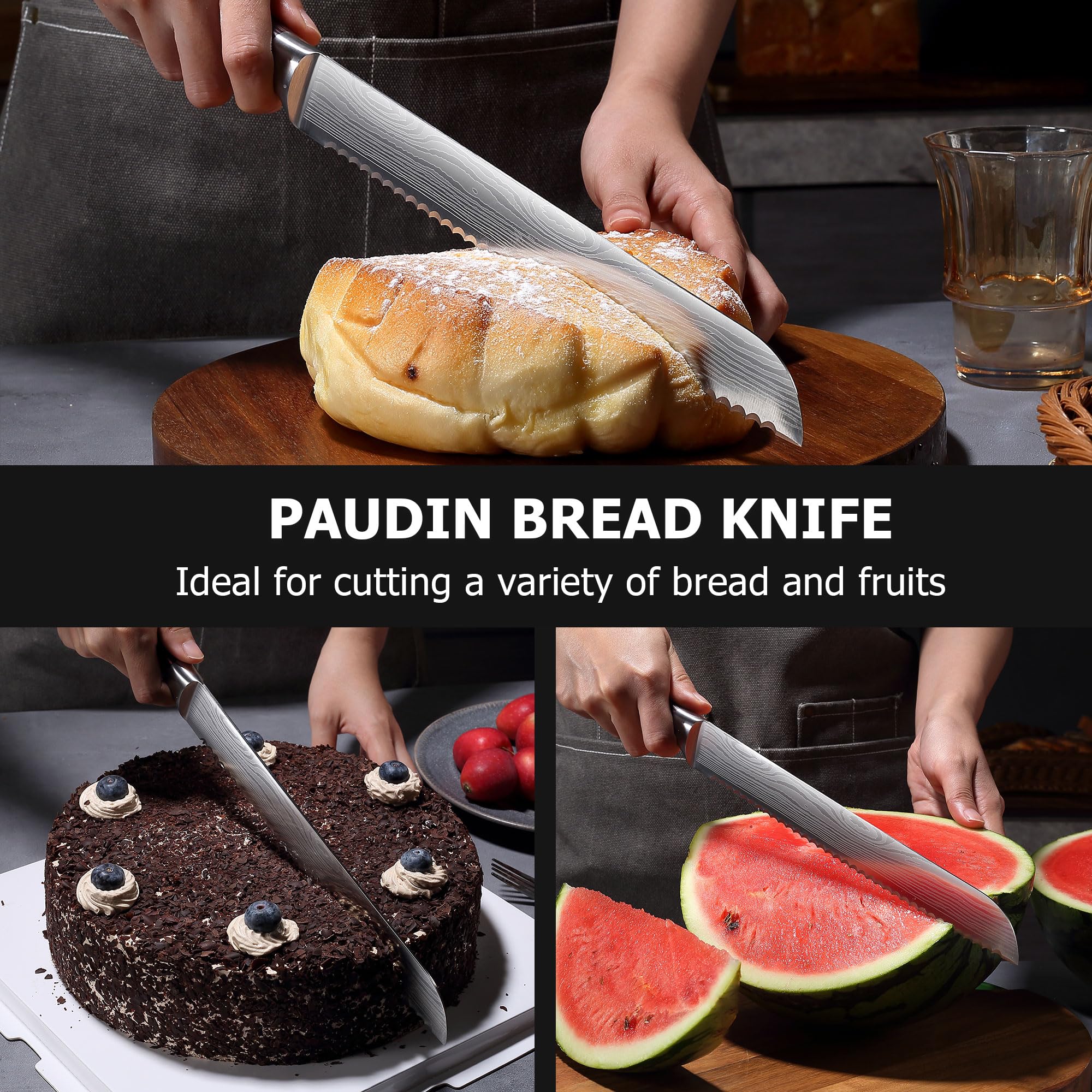 PAUDIN bread knife handles delicate cakes and hearty sandwiches with ease