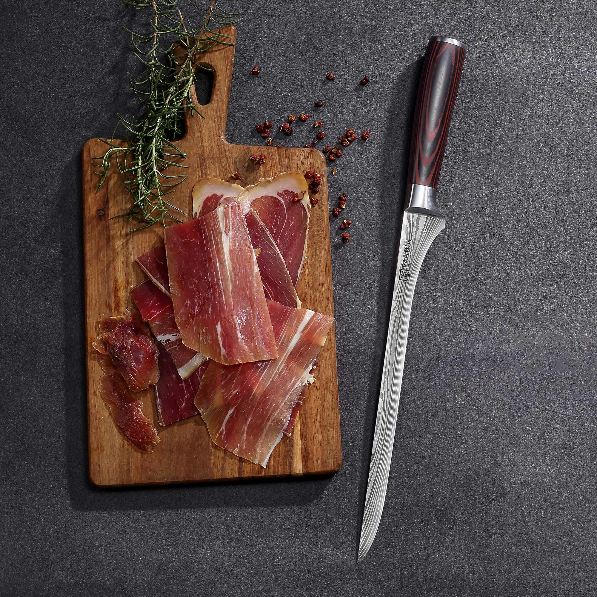 High-carbon stainless steel PAUDIN knife resists corrosion and stays sharp