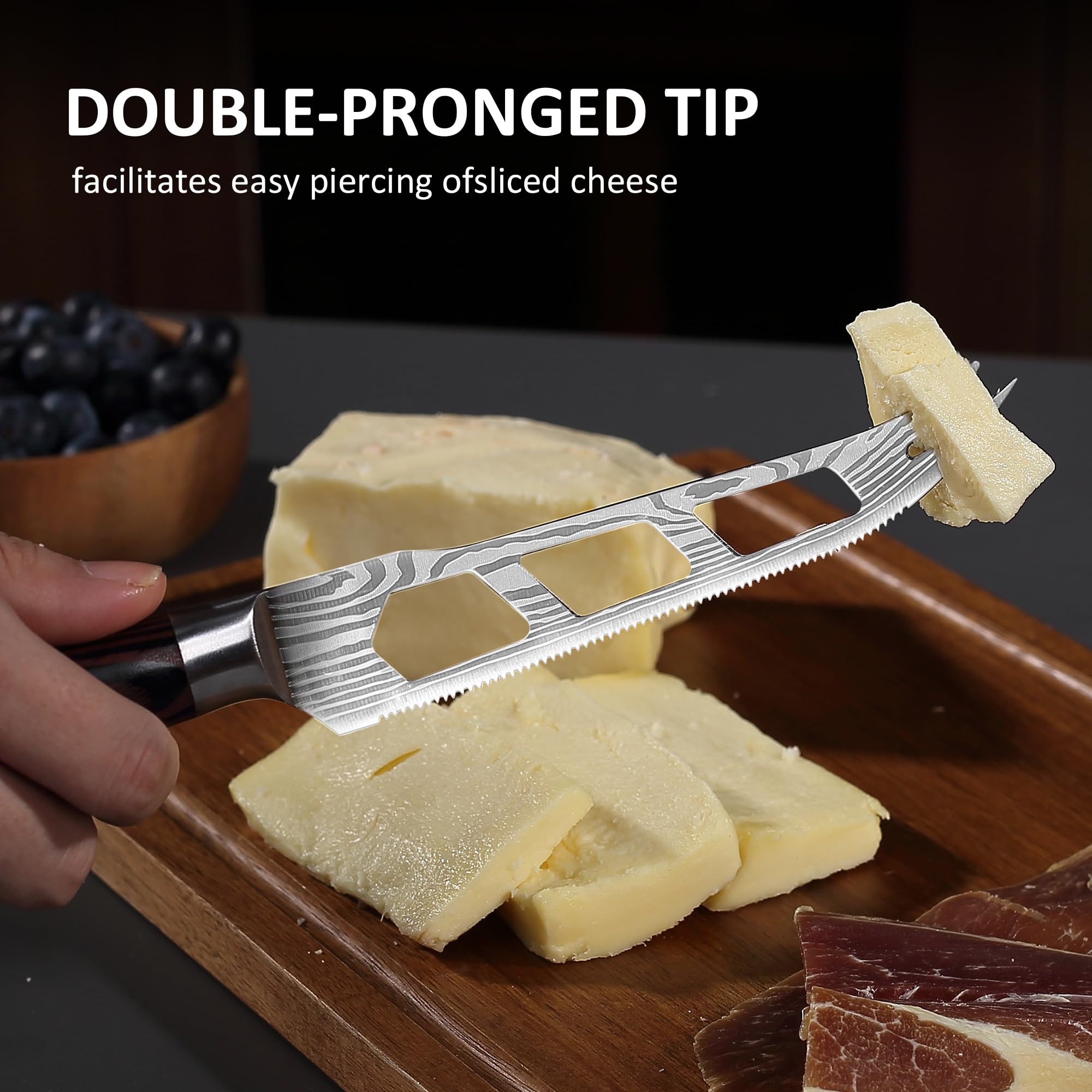 PAUDIN cheese knife blade forged from high-carbon steel for lasting sharpness