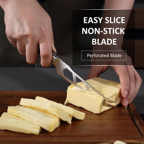 PAUDIN cheese knife with perforated surface to prevent sticking