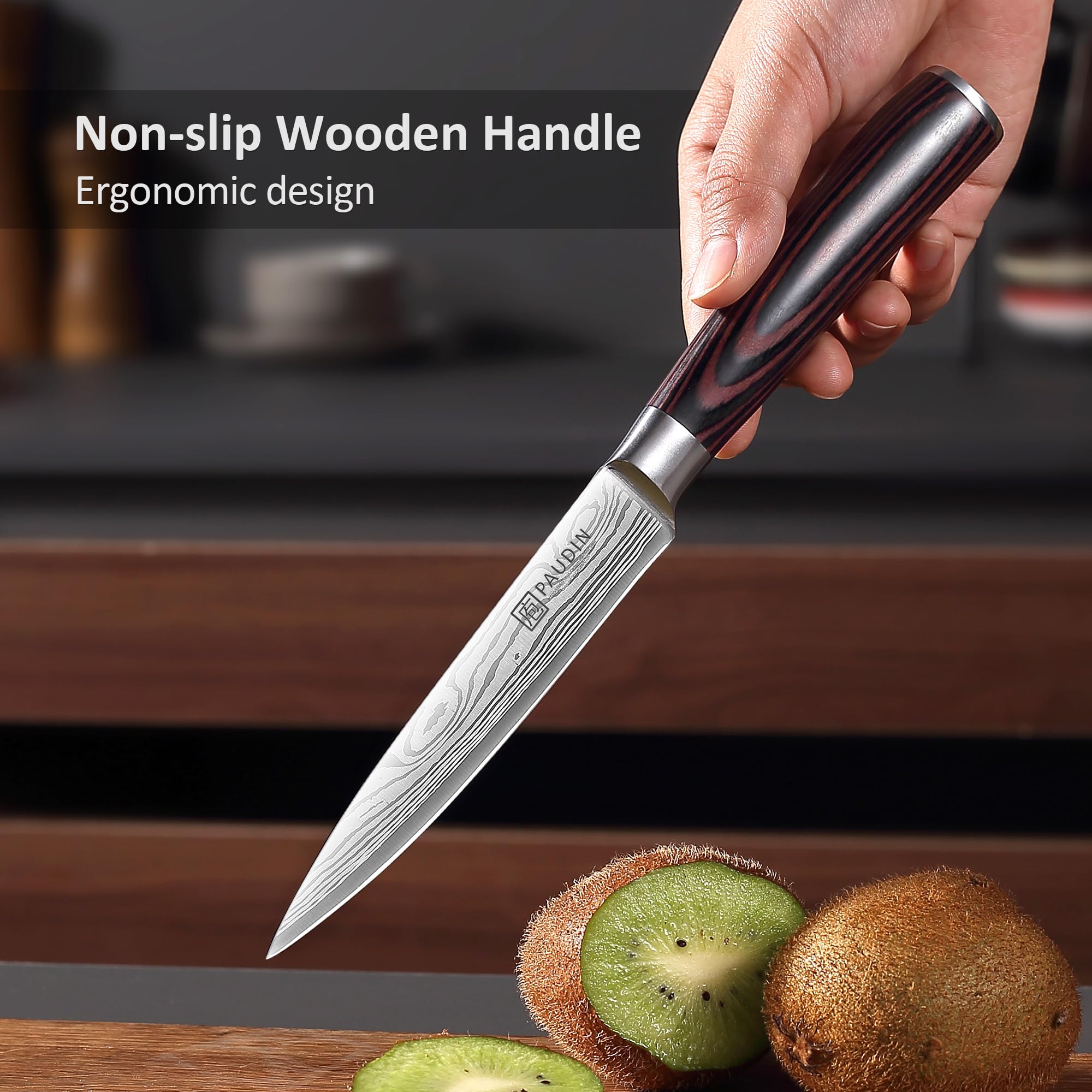 PAUDIN knife with long-lasting edge and reliable sharpness