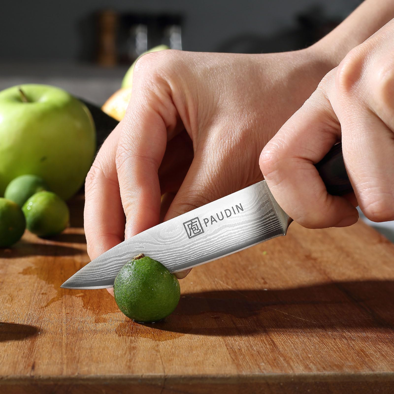 PAUDIN Paring Knife conical-ground blade enables smooth, precise cuts