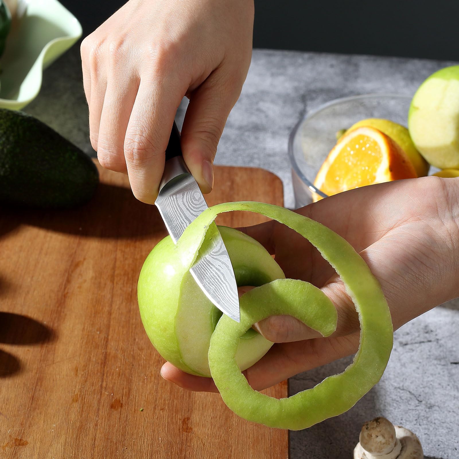 PAUDIN Paring Knife ice-tempered steel delivers long-lasting sharpness in busy kitchens