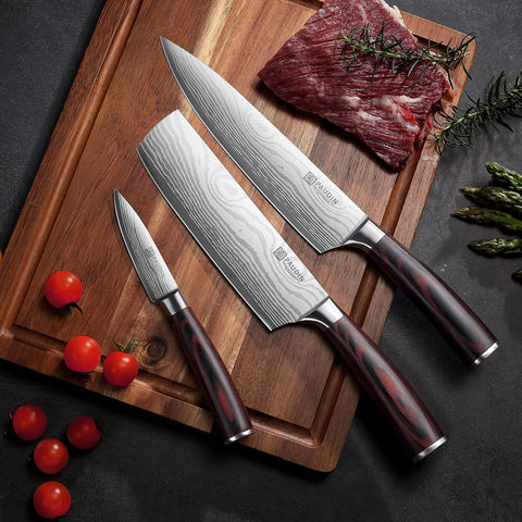 PAUDIN professional boxed knife set on a countertop ready for gifting or storage