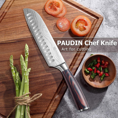 PAUDIN Santoku 7-inch in gift box makes a thoughtful kitchen gift.