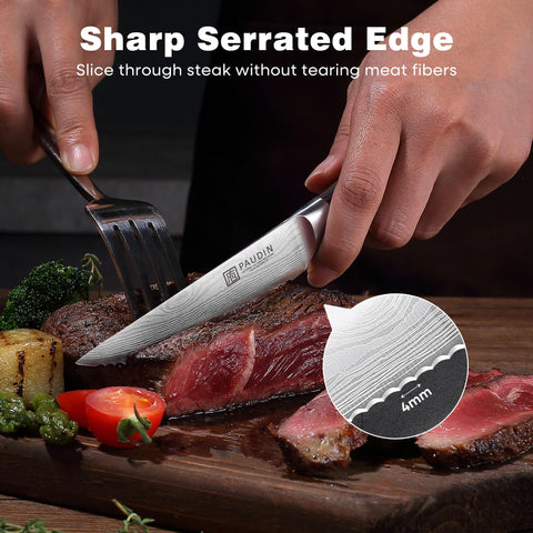 PAUDIN steak knives 6-set gift box showcases ready-to-gift presentation