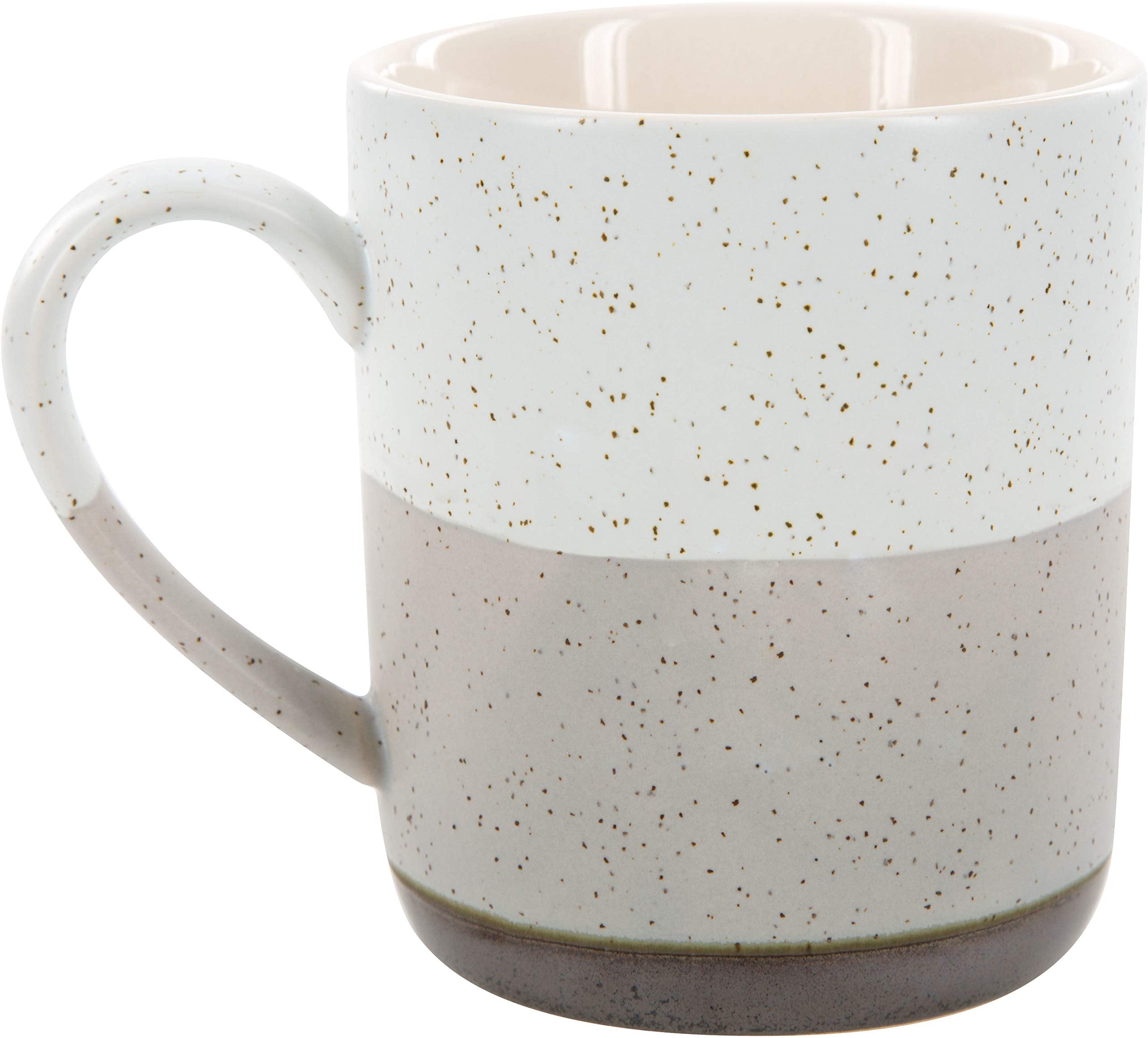 Pavilion beige 15oz mug with matte exterior and glossy interior, dishwasher-friendly daily staple.