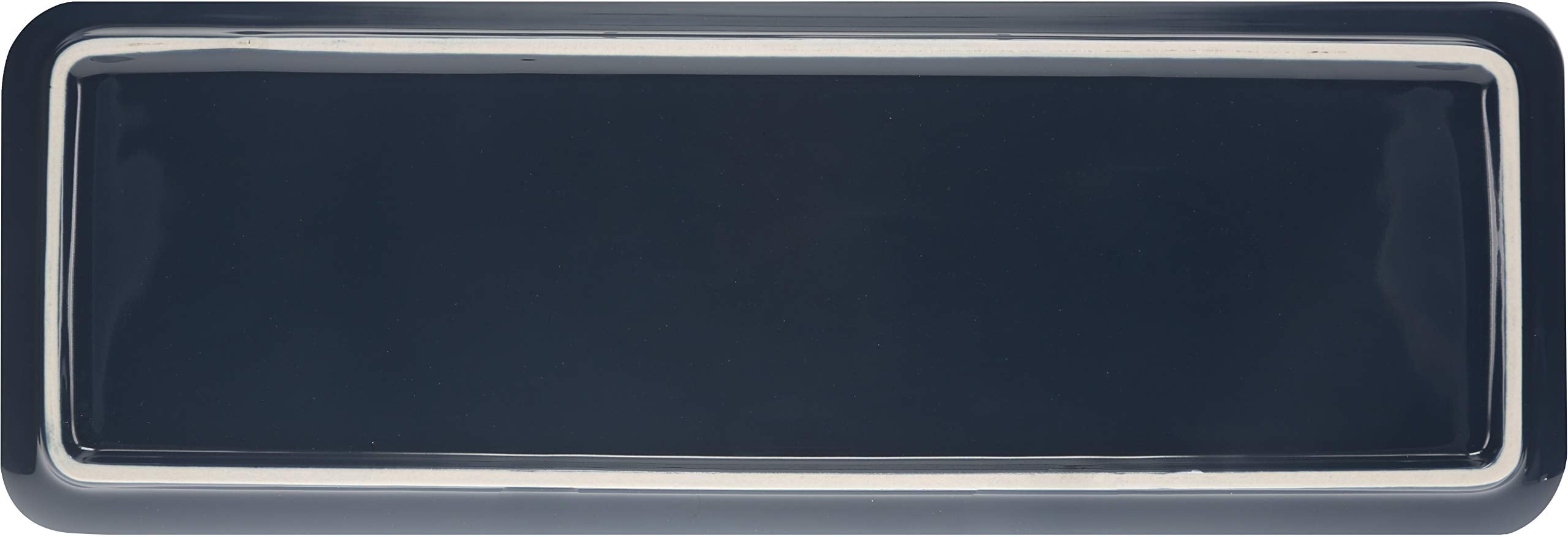 Pavilion Live Love Lake blue tray emphasizes curved edges for safe serving.