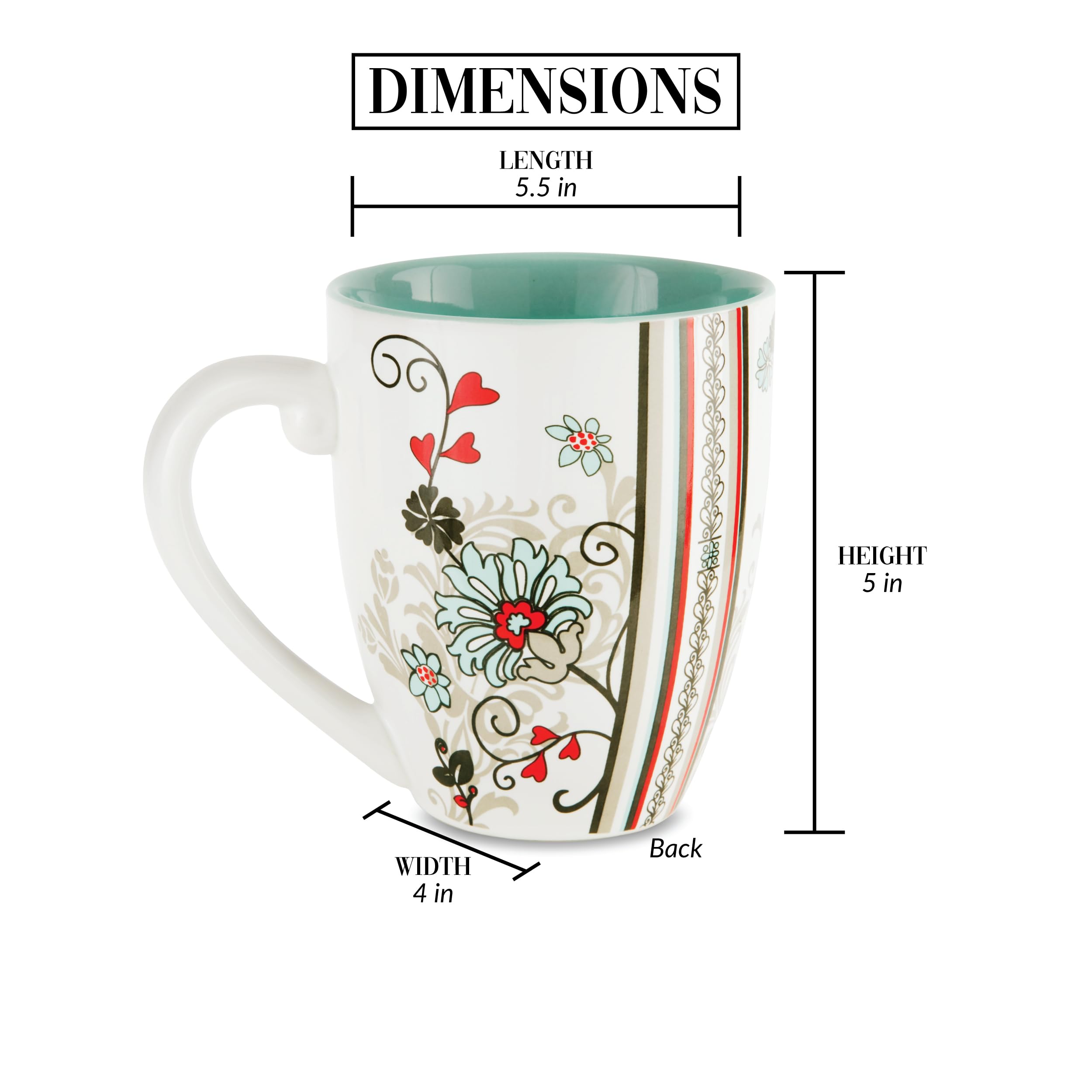 Pavilion 20oz ceramic mug offers a generous capacity for daily coffee.