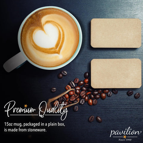 Pavilion mug dishwasher-safe for easy cleaning.