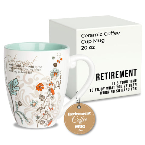 Pavilion Retirement Mug features the retirement quote, ideal for gifting.