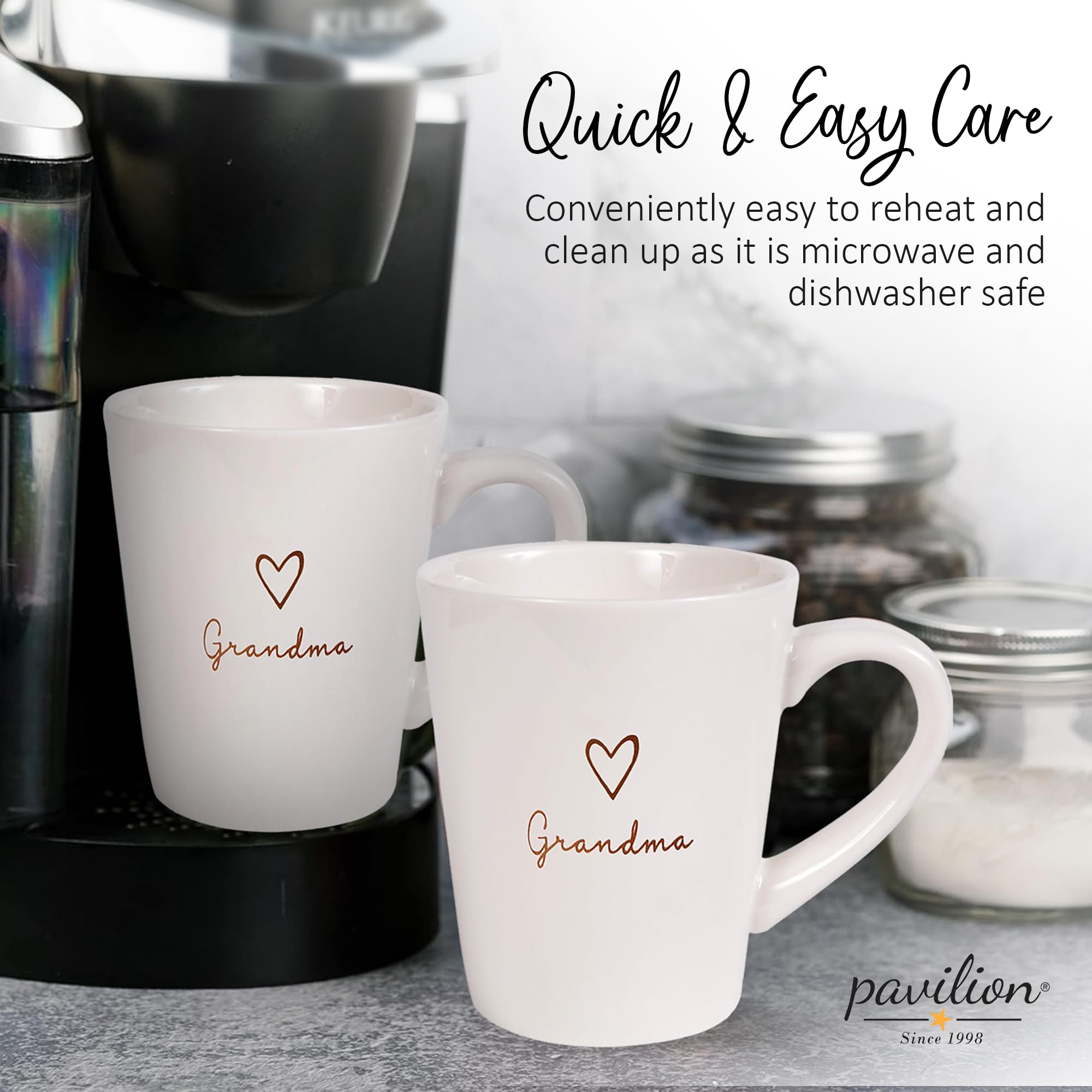Versatile 15 oz mug for coffee, tea, or hot cocoa at home.