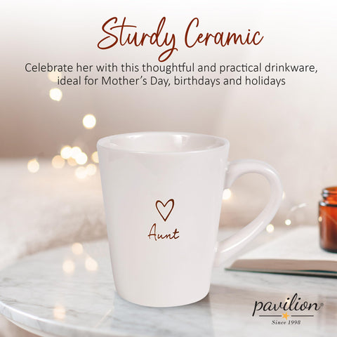Pavilion Gift Aunt Cup 15oz microwave-ready, convenient reheating option