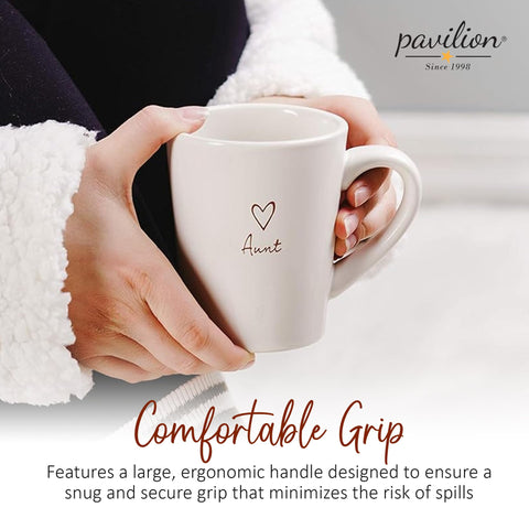 Pavilion Gift Aunt Cup 15oz ribbon packaging, ready-to-gift presentation
