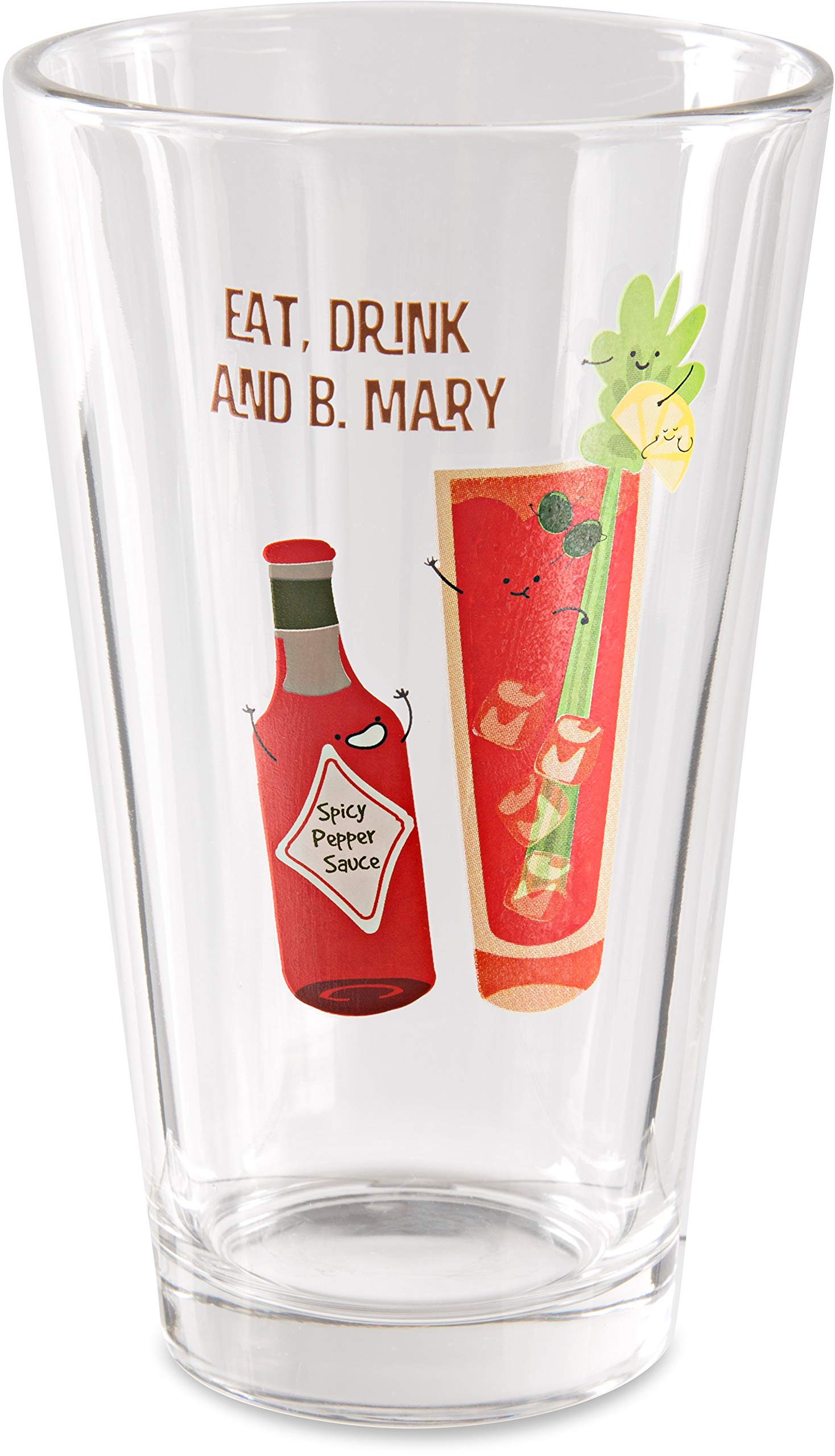 Pavilion Gift Company B. Mary glass with front icons for durable cocktail evenings.