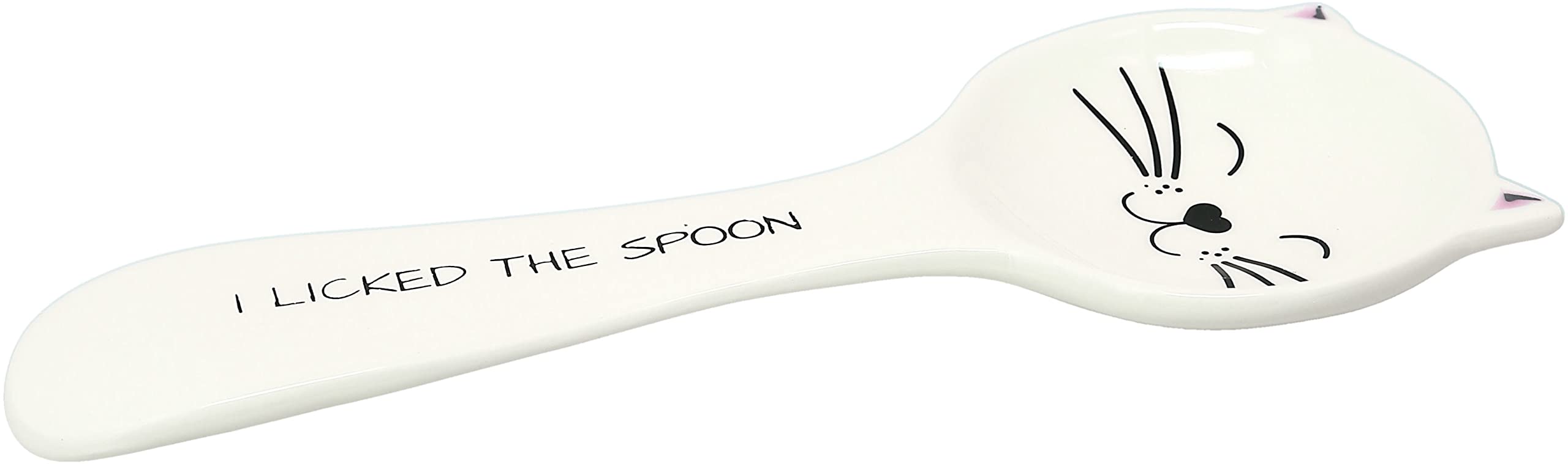 Pavilion Gift Company cat spoon rest, hand-painted design, ideal gift for new cat moms and dads.