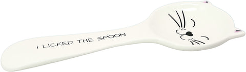 Pavilion Gift Company cat spoon rest, hand-painted design, ideal gift for new cat moms and dads.