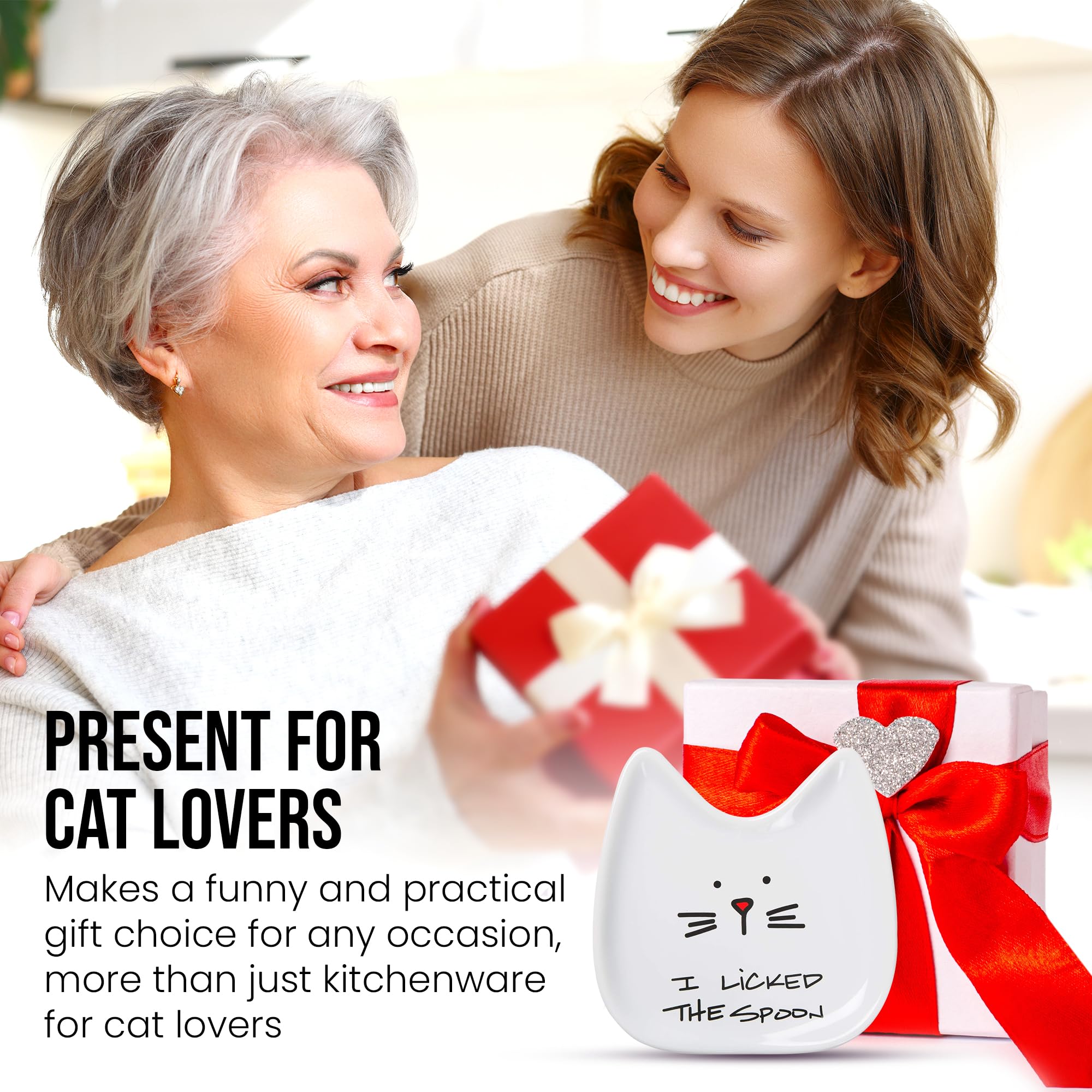 Pavilion Gift Cat Spoon Rest detailed decals stay vibrant with careful care.