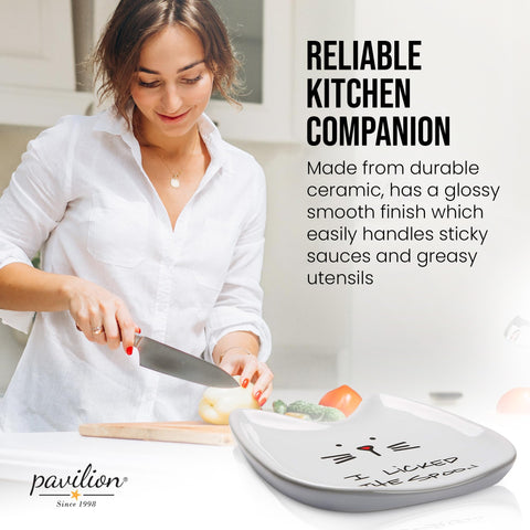 Pavilion Gift Cat Spoon Rest gift-ready packaging for cat lovers.