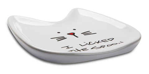 Pavilion Gift Cat Spoon Rest with spoons in place keeps counters organized.