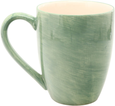 Pavilion Gift Co green mug in a cozy kitchen setting