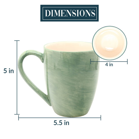 Pavilion Gift Co green exterior beige interior close-up showing hand-painted charm