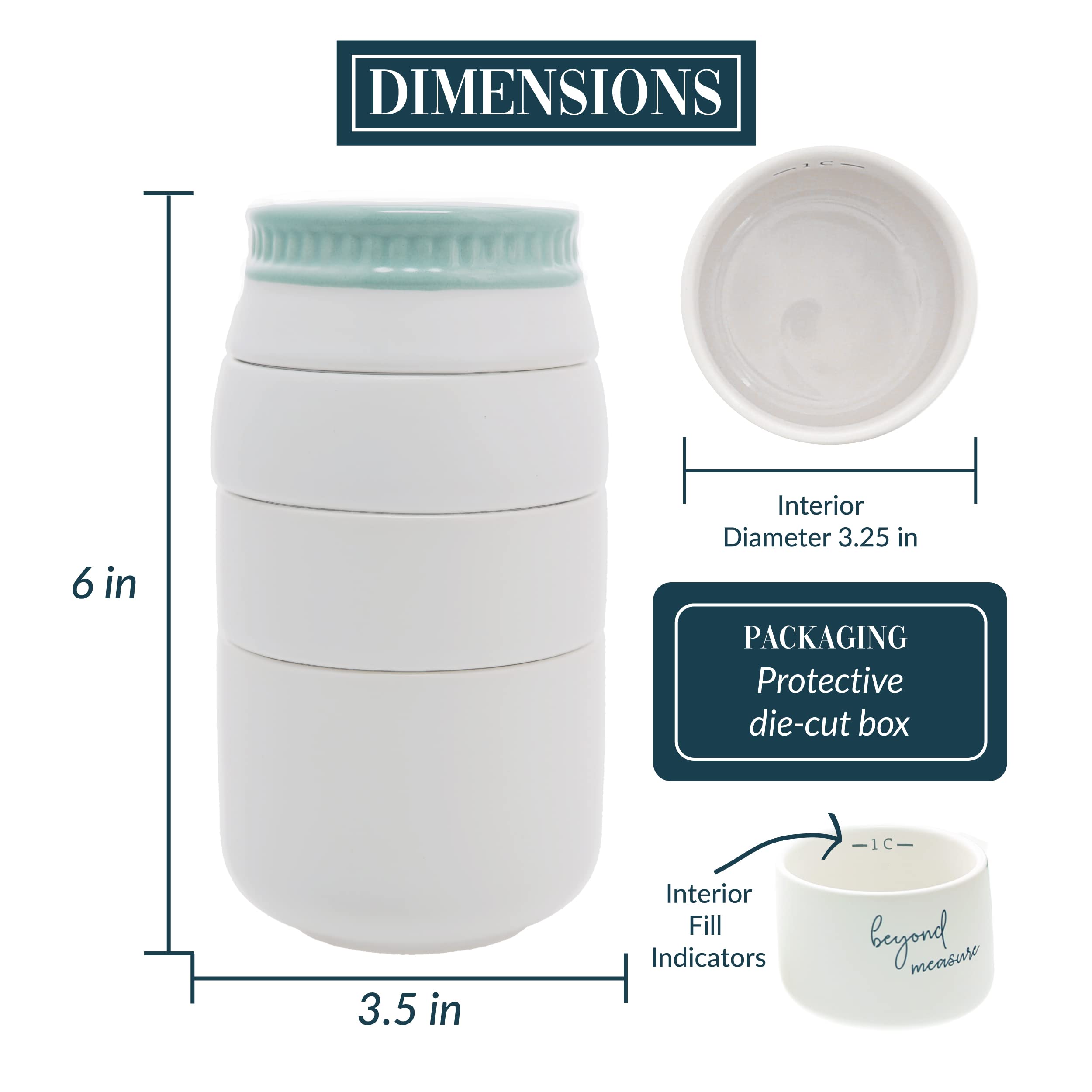 Pavilion Gift Company 1/3 cup butterfly detail measuring cup with charming accent