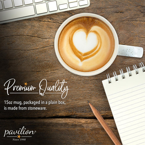 Pavilion Gift Company Retirement Mug 15 oz capacity suits longer coffee breaks