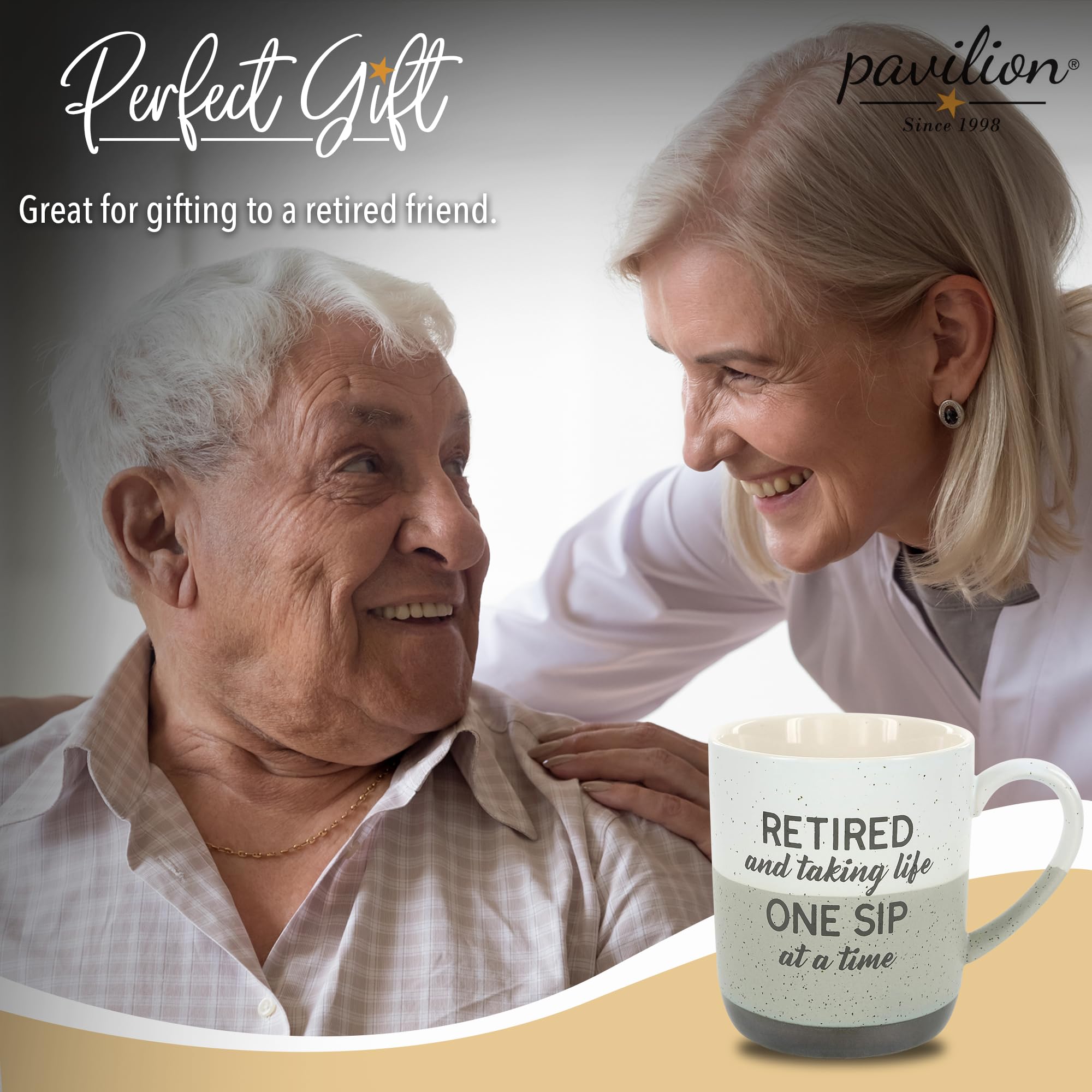 Pavilion Gift Company Retirement Mug microwave-safe convenience for reheating drinks