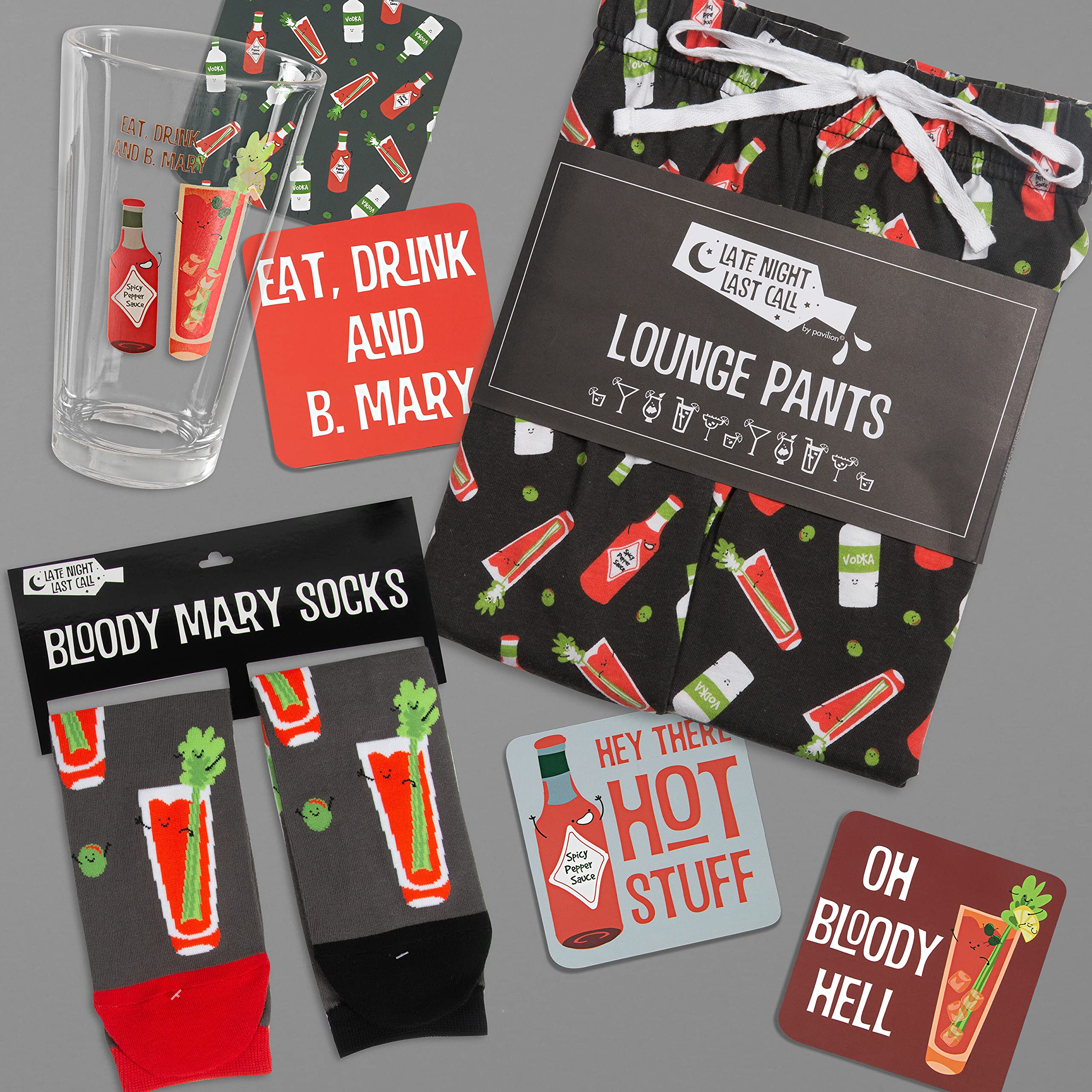 Pavilion Gift Company Gift-ready packaging makes a thoughtful Bloody Mary gift.