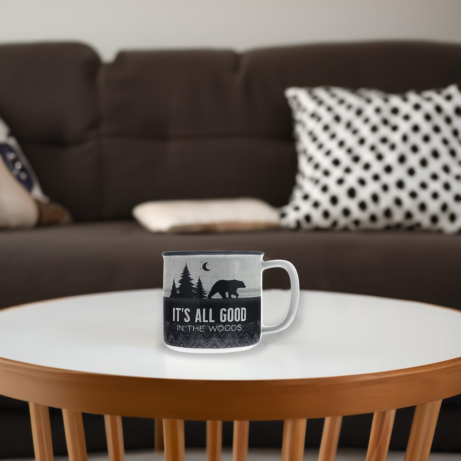Pavilion Good In The Woods mug 17-ounce capacity for generous servings.