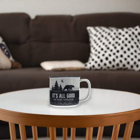 Pavilion Good In The Woods mug 17-ounce capacity for generous servings.